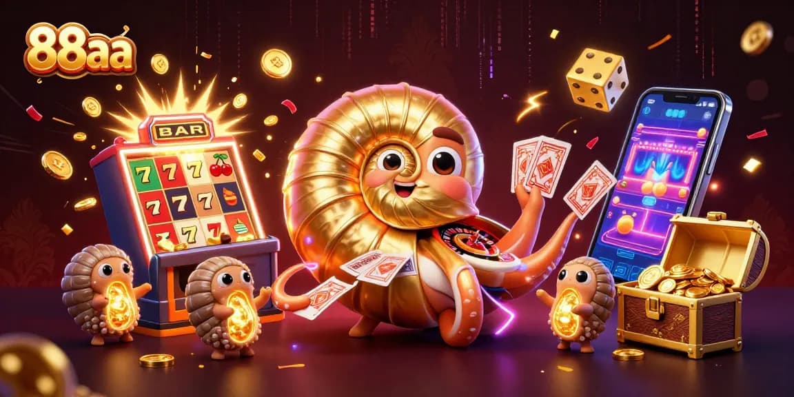 Engage in vibrant gaming with 88aa's immersive slot machines and table games, featuring abundant gold and exciting visuals.
