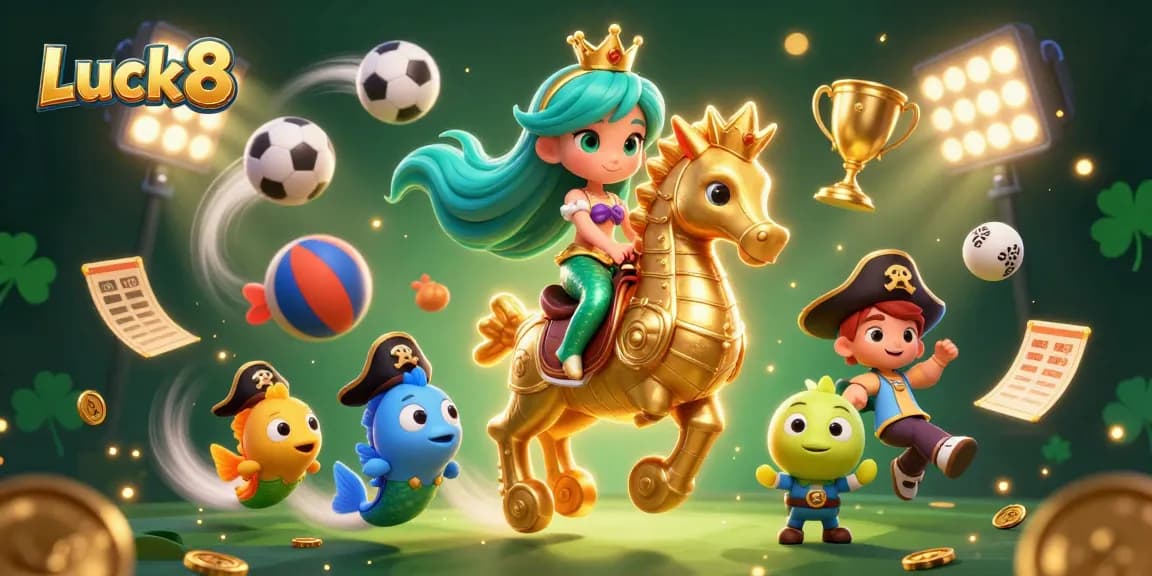 Experience thrilling gameplay at Luck8 with vibrant characters and dynamic casino elements!