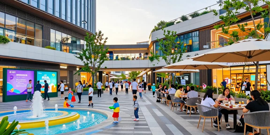 Engaging community scene at MANTRA88, showcasing commercial property and vibrant entertainment.