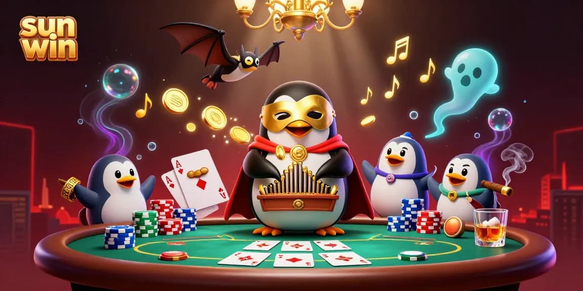 Play and win at sun win casino with a 3D cartoon scene of action and excitement!