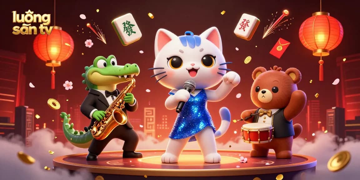 Play and win with lương sơn tv in this vibrant 3D casino scene featuring characters and dynamic elements.