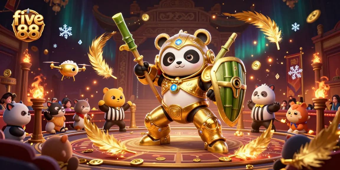 Engage in gaming excitement at five 88 with a vibrant casino showdown scene.