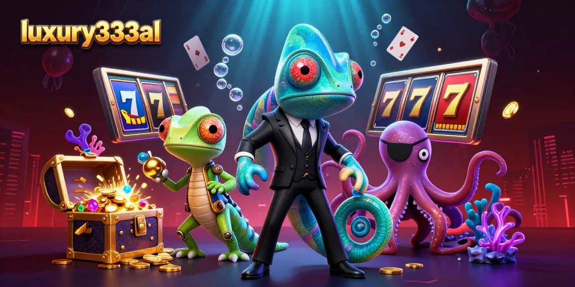 Experience the vibrant excitement of luxury333al with a thrilling slot game scene featuring a secret agent chameleon.