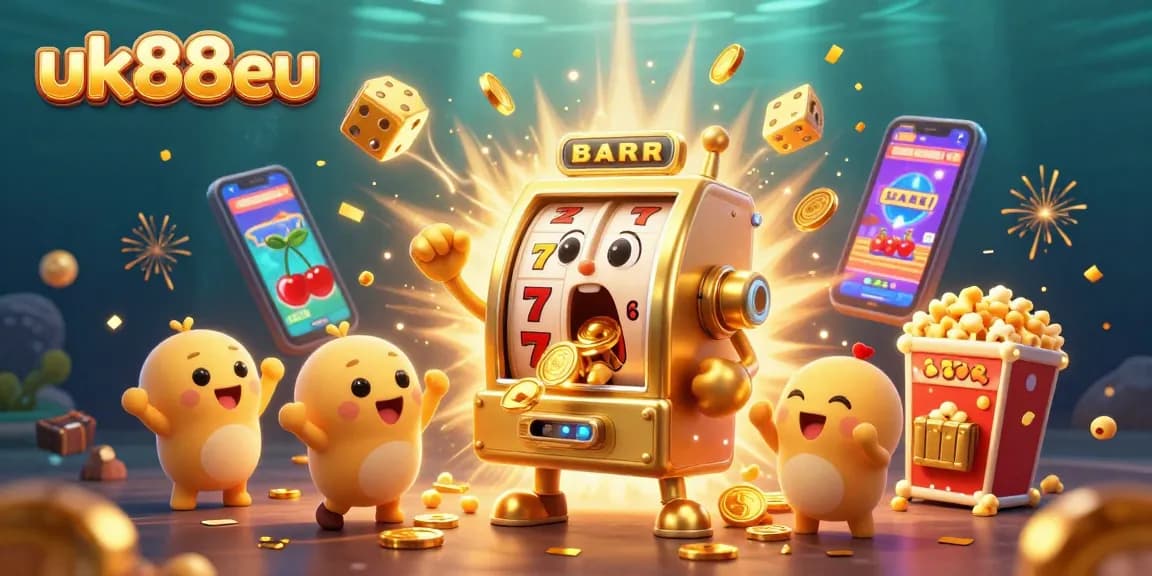 Win big with uk88eu as golden slot machines hit the jackpot in an exciting casino scene.