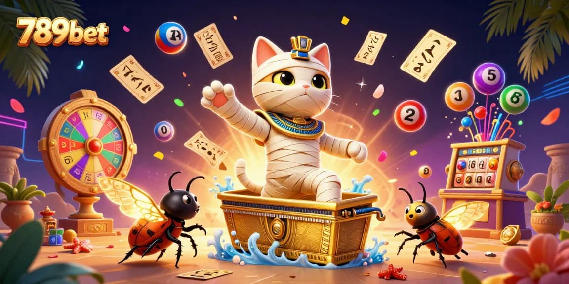 Experience the excitement of 789bet with a 3D mummy cat and rewards from vivid gaming elements.
