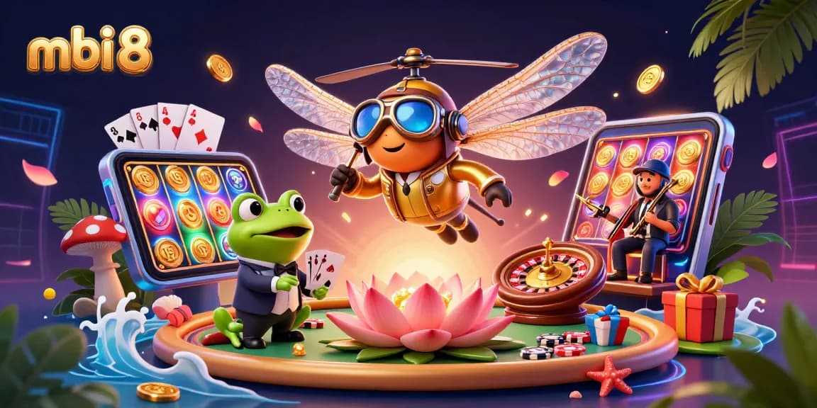 Experience thrilling gameplay with mbi 8 at a vibrant lily pad casino where unique characters come alive.