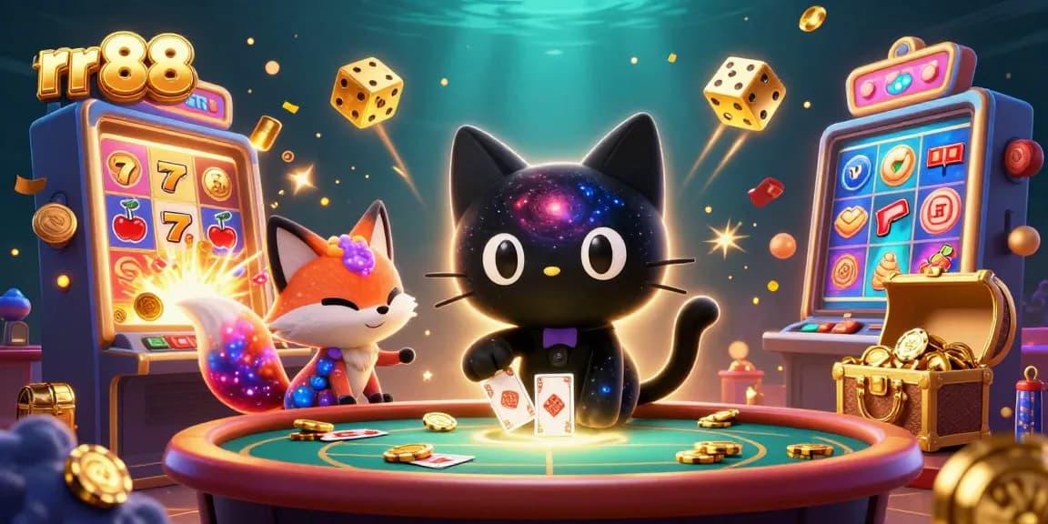 Experience the thrill of rr 88 casino games with vibrant characters and dynamic elements in a cosmic scene