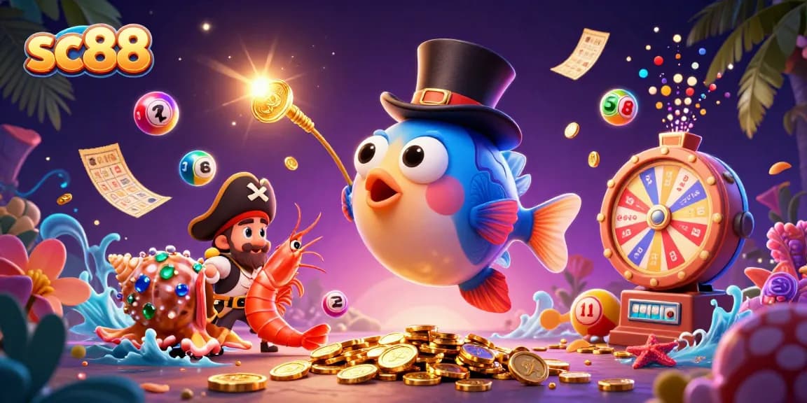 Experience the vibrant sc88 world of gambling with colorful lottery elements and dazzling treasures.