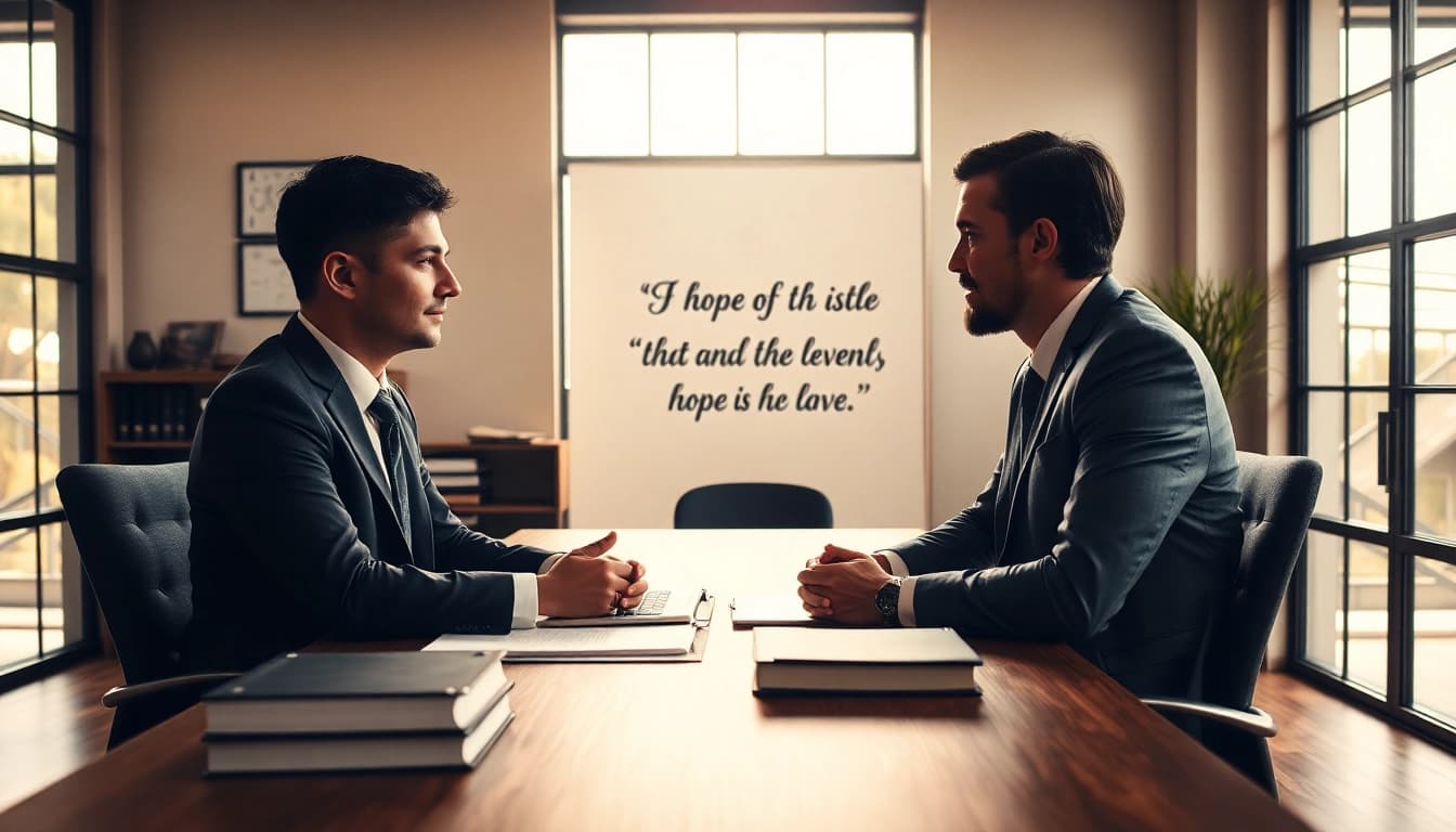 Consultation with a Maine Personal Injury Lawyer in a professional office setting.