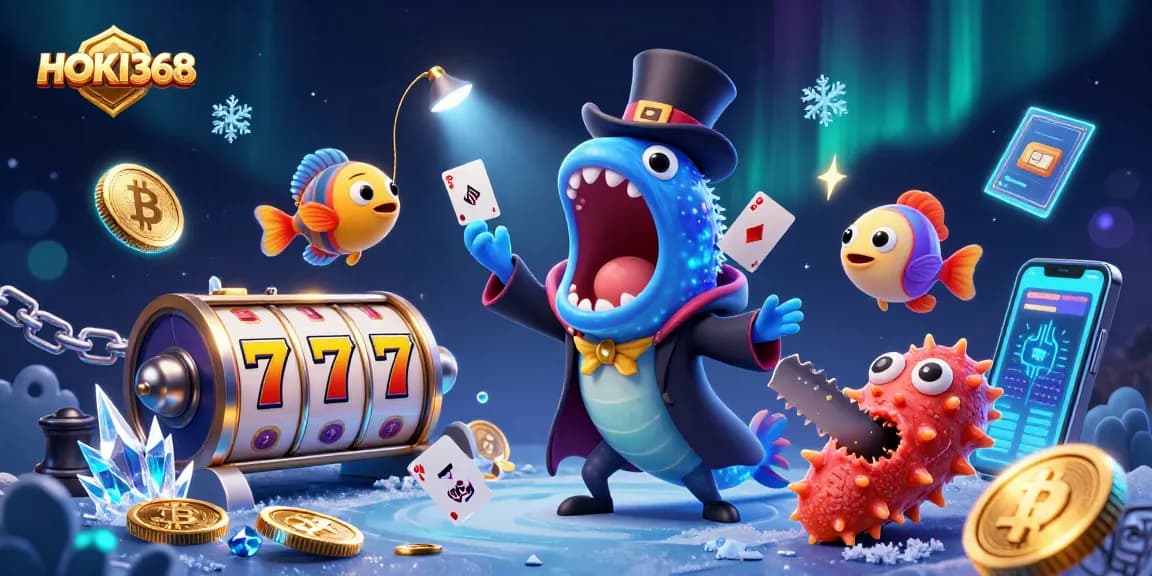 Experience HOKI368's thrilling slot adventures with dynamic characters and vibrant casino elements.