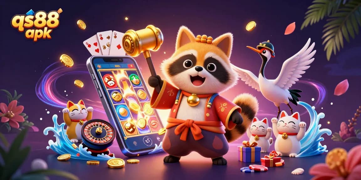 Experience thrilling gaming from qs88 apk with vibrant 3D characters and casino elements.