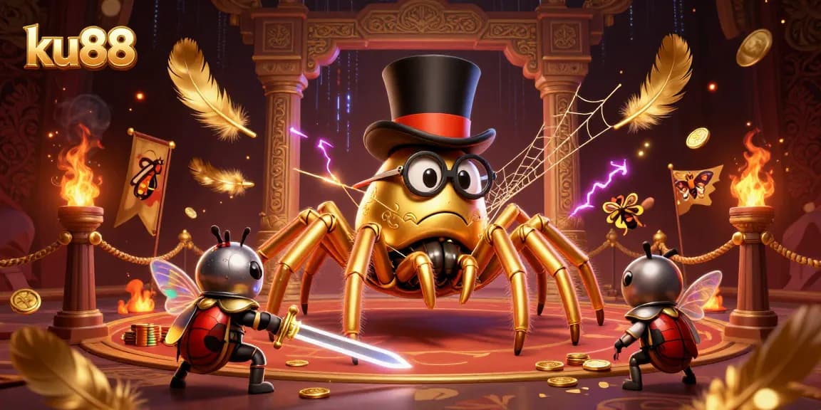 Battle for winnings with ku88's vibrant casino showdown featuring bold characters and rich details.