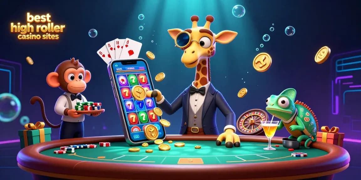 Experience the excitement of the best high roller casino sites with vibrant characters and dynamic game elements.