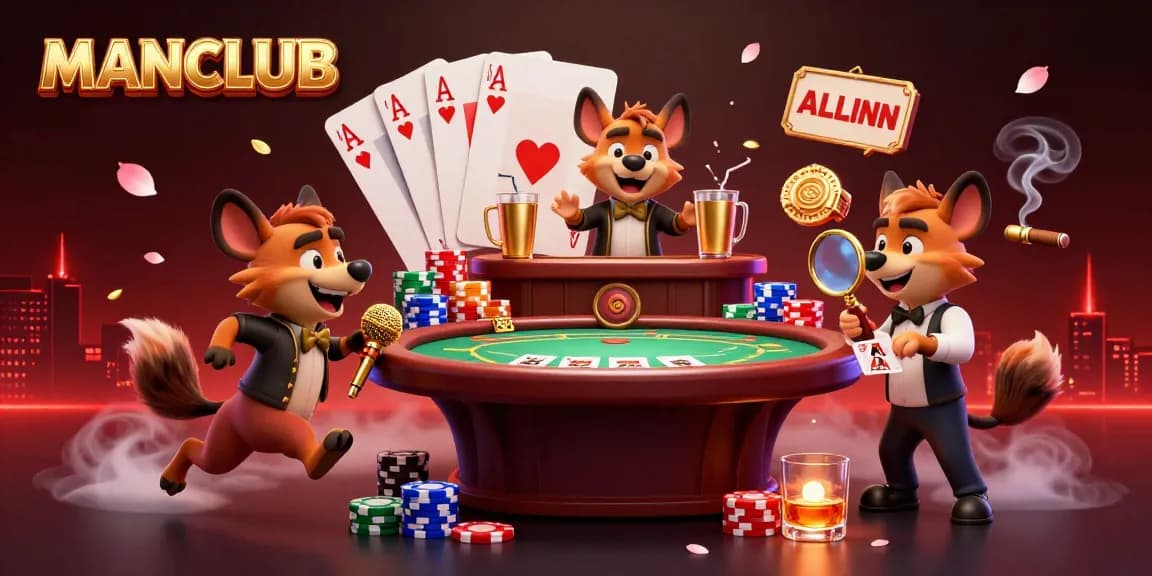 Experience the thrill at MANCLUB with hyenas running a comedy casino, highlighting top gaming elements.