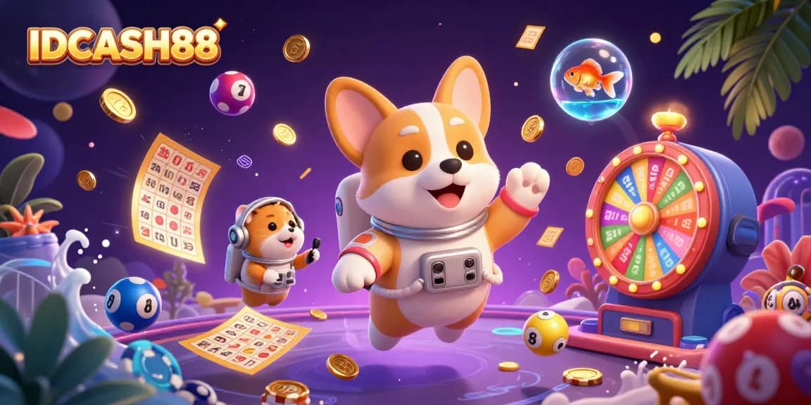 Experience exciting gaming moments at IDCASH88 with captivating characters in a vibrant casino scene.