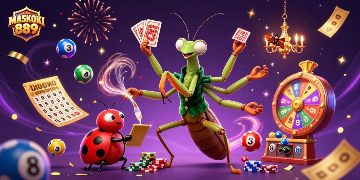 Get ready for fun at MASKOKI889 with vibrant games and lively characters in action.