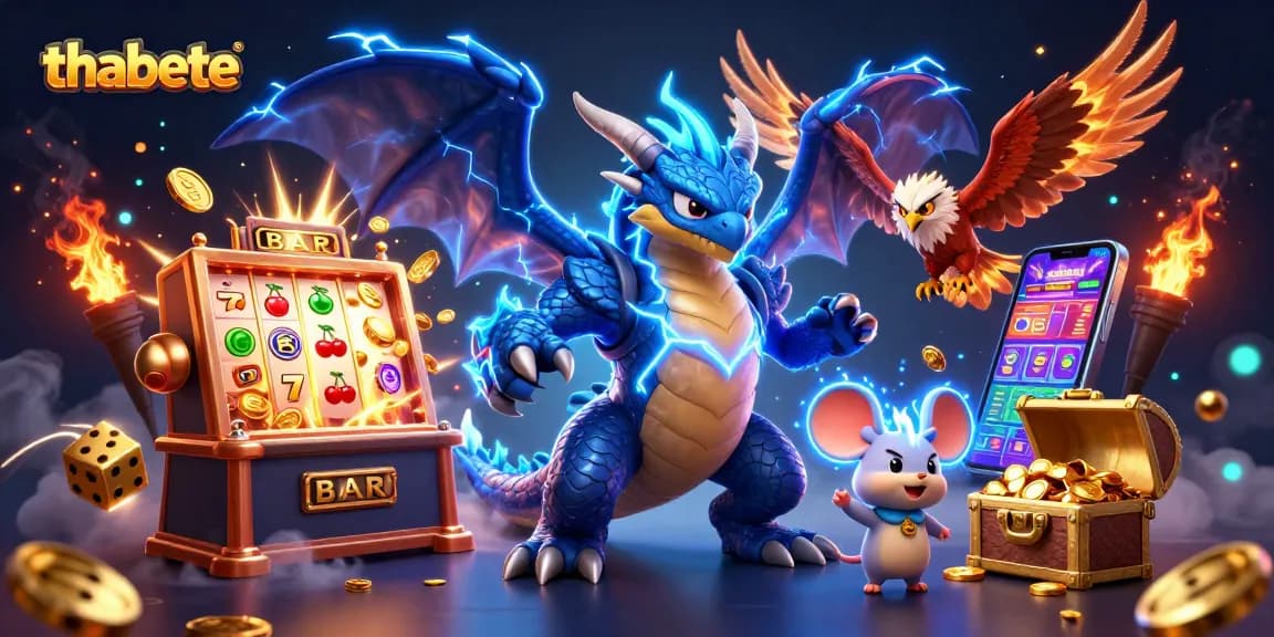 Join thabete's electrifying gaming adventure with vibrant characters and thrilling slot action.