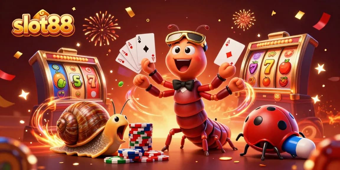 Experience thrilling gameplay and massive wins with slot88 in this vibrant casino illustration.