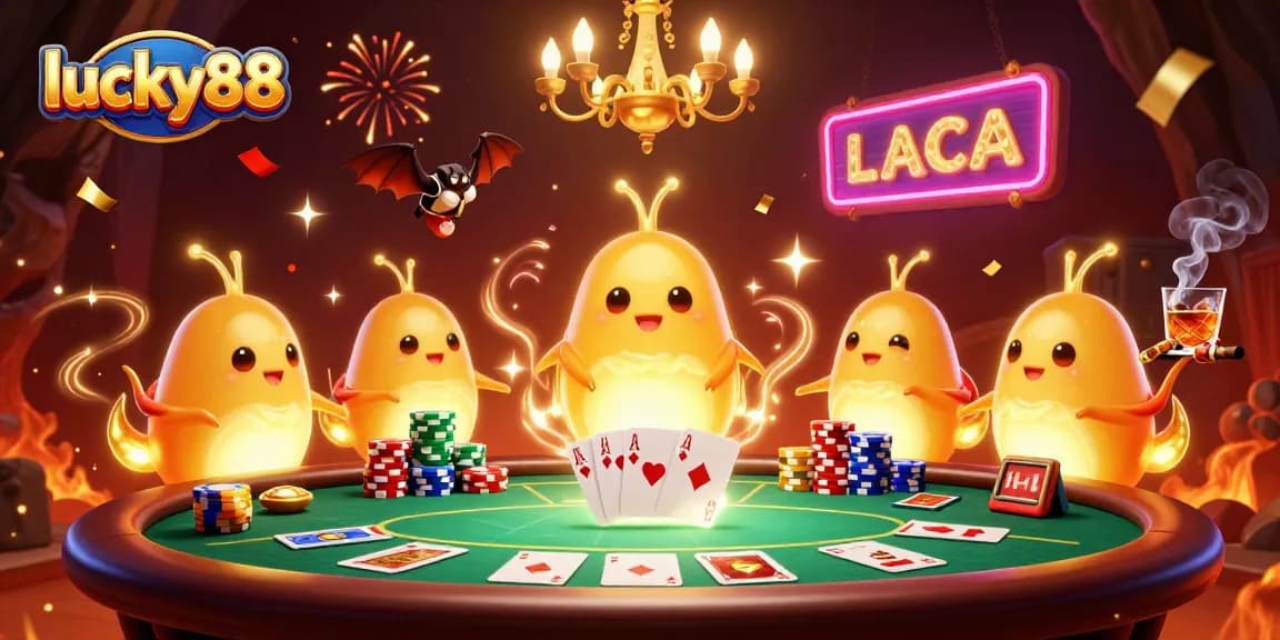 Experience thrilling action at lucky88 with glowworms lighting up a vibrant casino scene.
