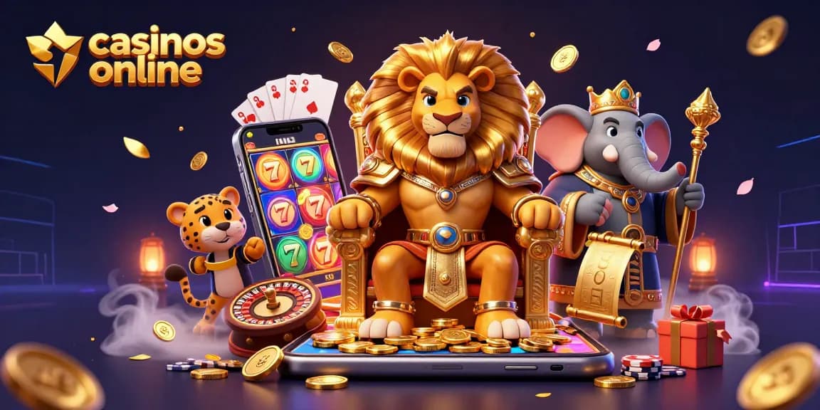 Los casinos online ofrecen emocionantes juegos de tragamonedas con un rey león en la cima.