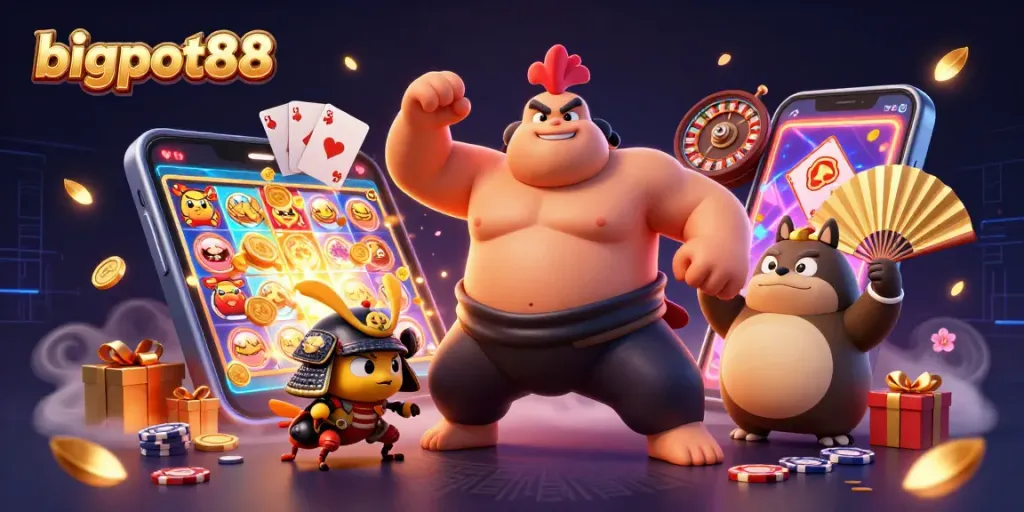 bigpot88 memberikan pengalaman bermain dengan karakter sumo, samurai, dan tanuki bersaing dalam dunia slot.