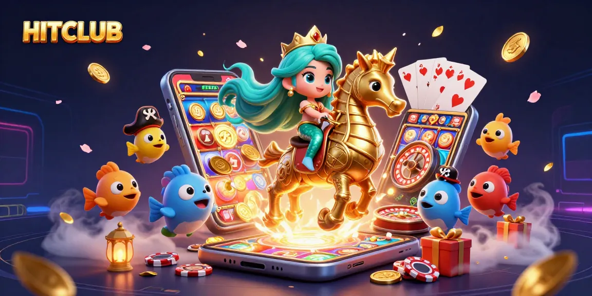 Experience HITCLUB's vibrant underwater casino adventure with mermaids, gold coins, and fun gaming elements.
