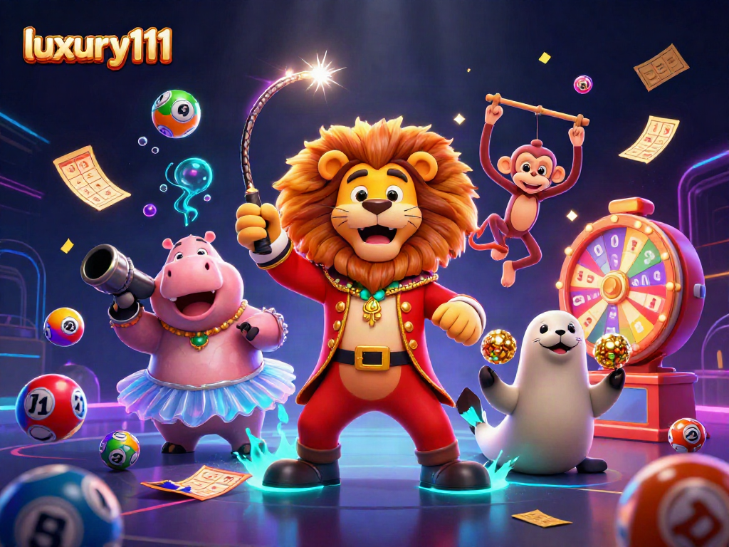 Engage with thrilling gameplay at luxury111 featuring vibrant lottery elements and energetic characters.