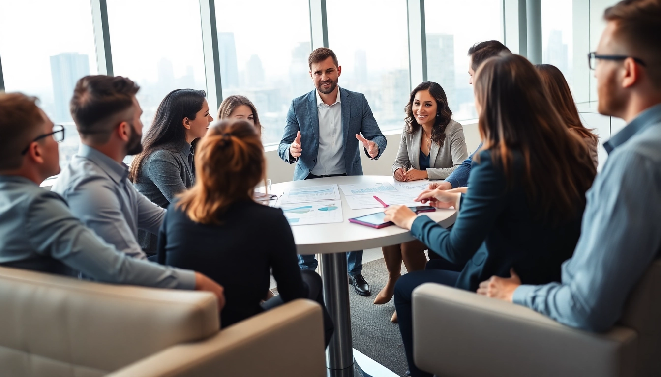 Exploring a Square merchant cash advance during a professional business meeting with engaged entrepreneurs.