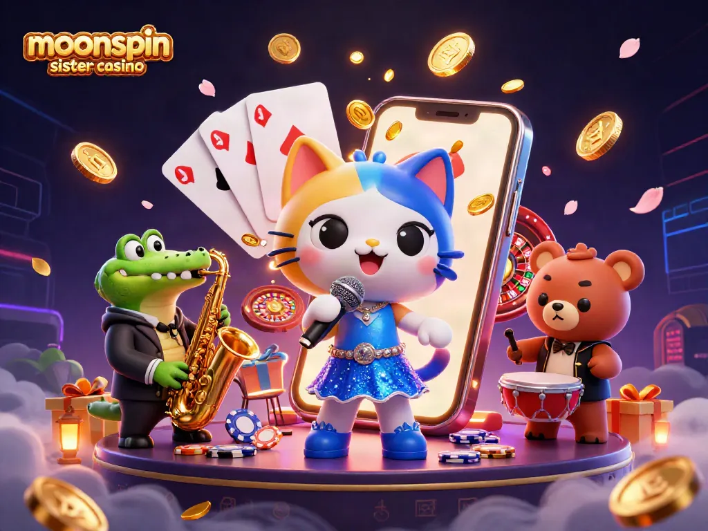 Play exciting games at the moonspin sister casino with charming characters and slot reels.