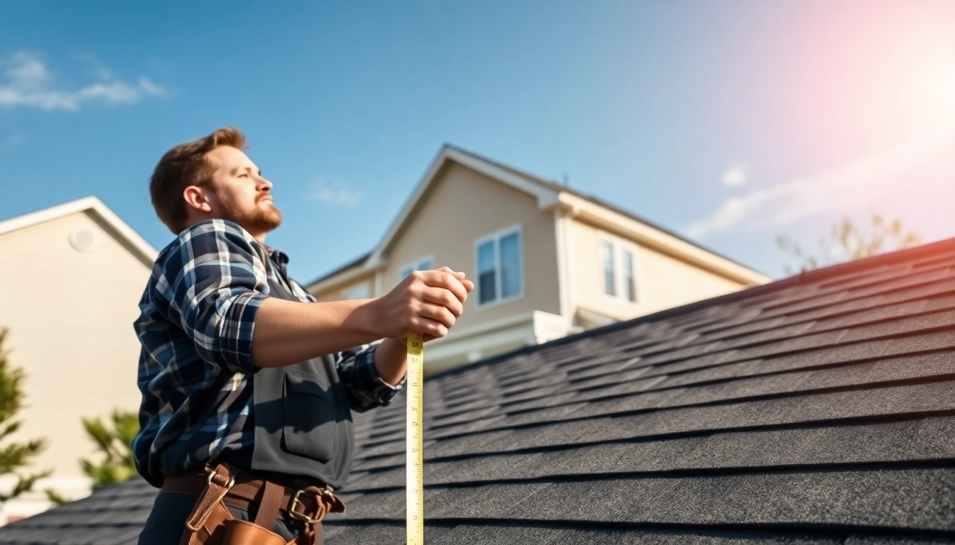 Experienced roofing contractor in Solon evaluating a home's roofing needs with a homeowner.