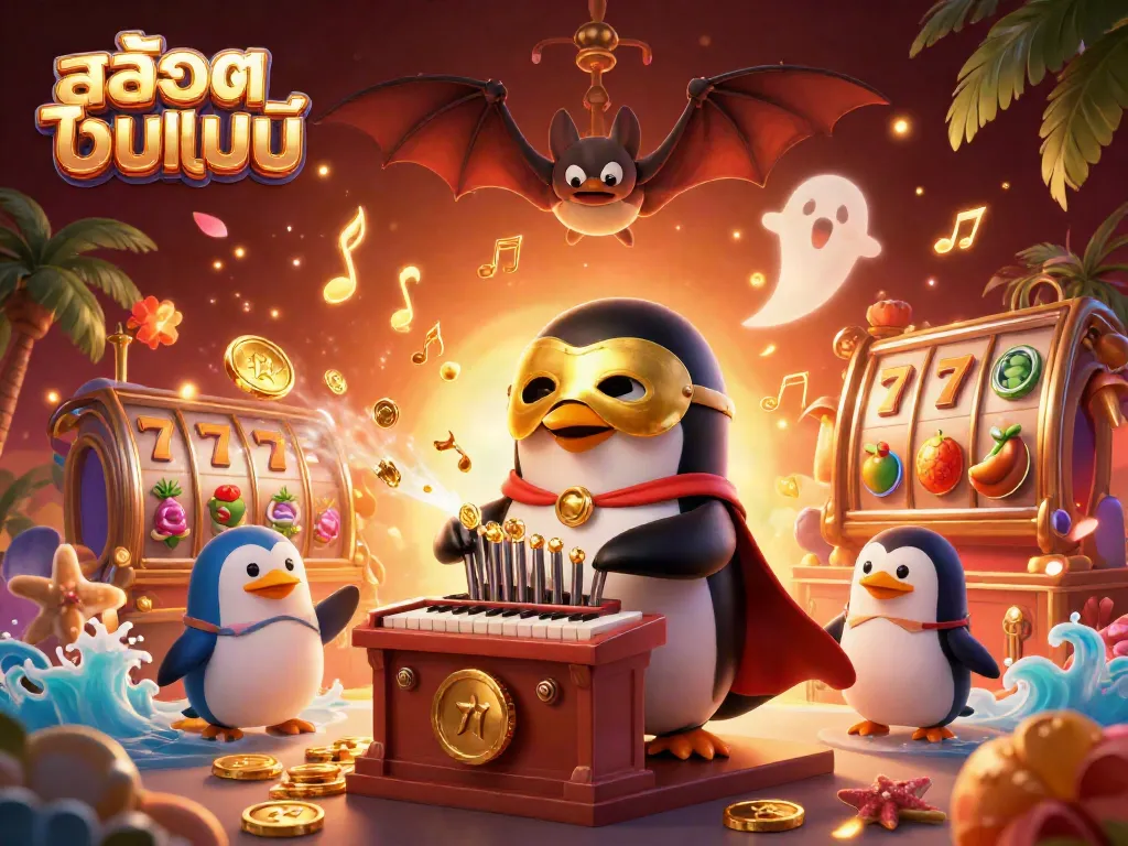 Experience thrilling สล็อตออนไลน์ action with dynamic golden coin explosions and vibrant casino elements.