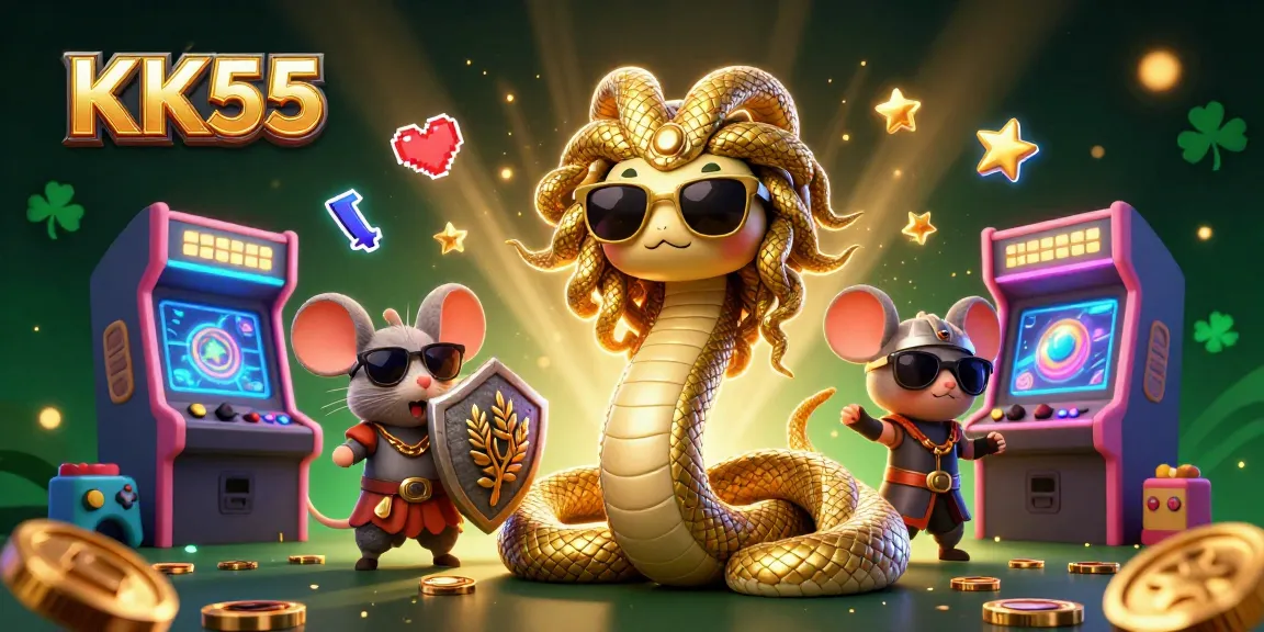 Engage with KK55’s exciting gaming experience featuring unique characters and playful casino elements.