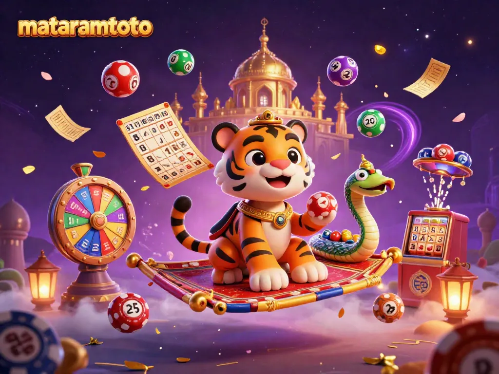 Engage in exciting gameplay with mataramtoto featuring a vibrant 3D casino scene full of action and charm.