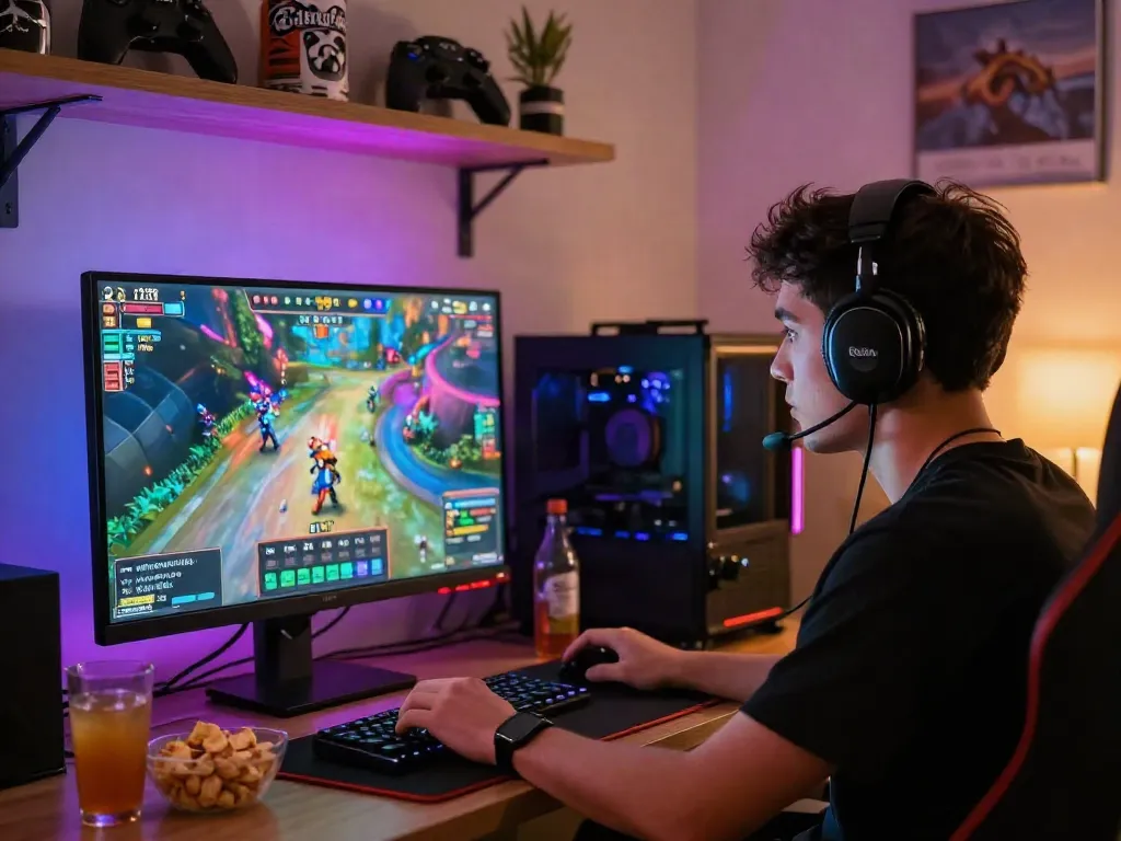 Gamer memainkan permainan king128 dengan suasana nyaman dan menyenangkan.
