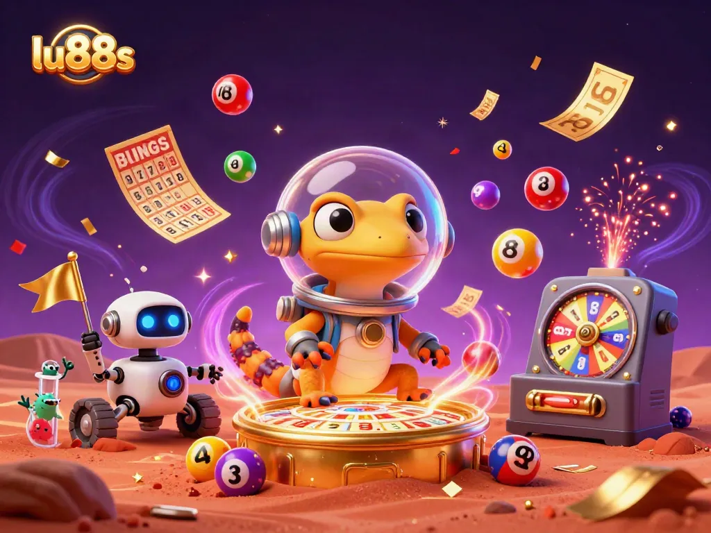 Experience exhilarating games with lu88s as a Martian gecko discovers a golden casino among dynamic elements.