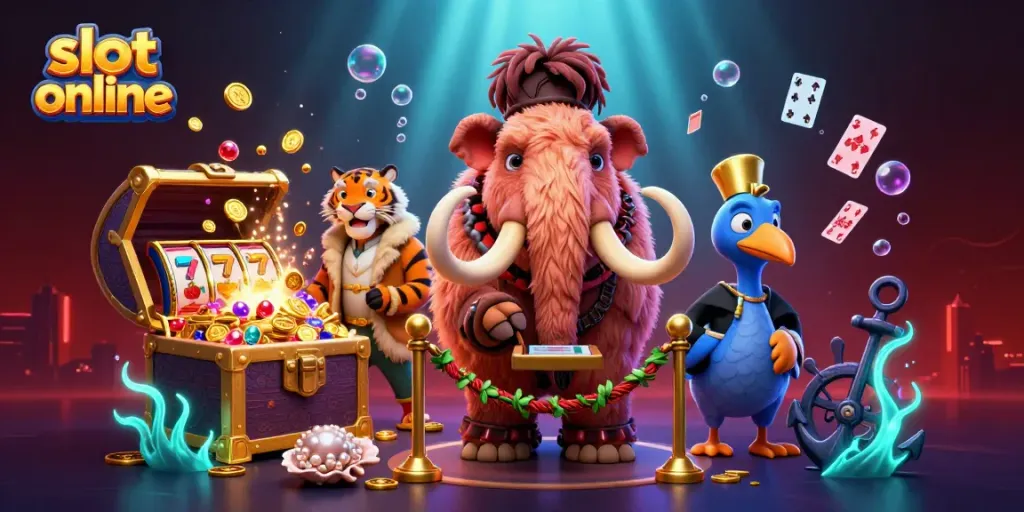 Memainkan slot online dengan bouncer mamut berbulu, penjaga VIP beruang saber dan pelayan dodo di pintu casino.