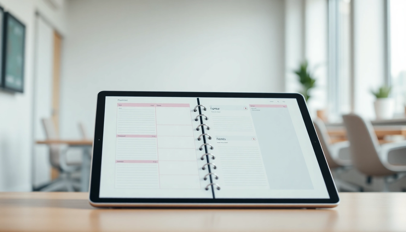 Engaging digital planners showcased on a tablet, enhancing productivity and organization.