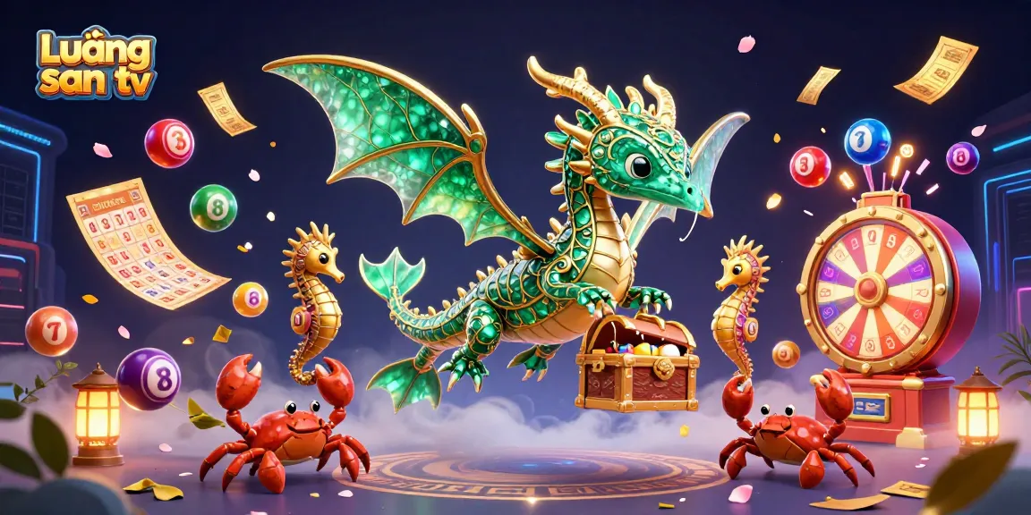 Lương sơn tv promotes vibrant live lottery action with a 3D sea dragon scene full of excitement.