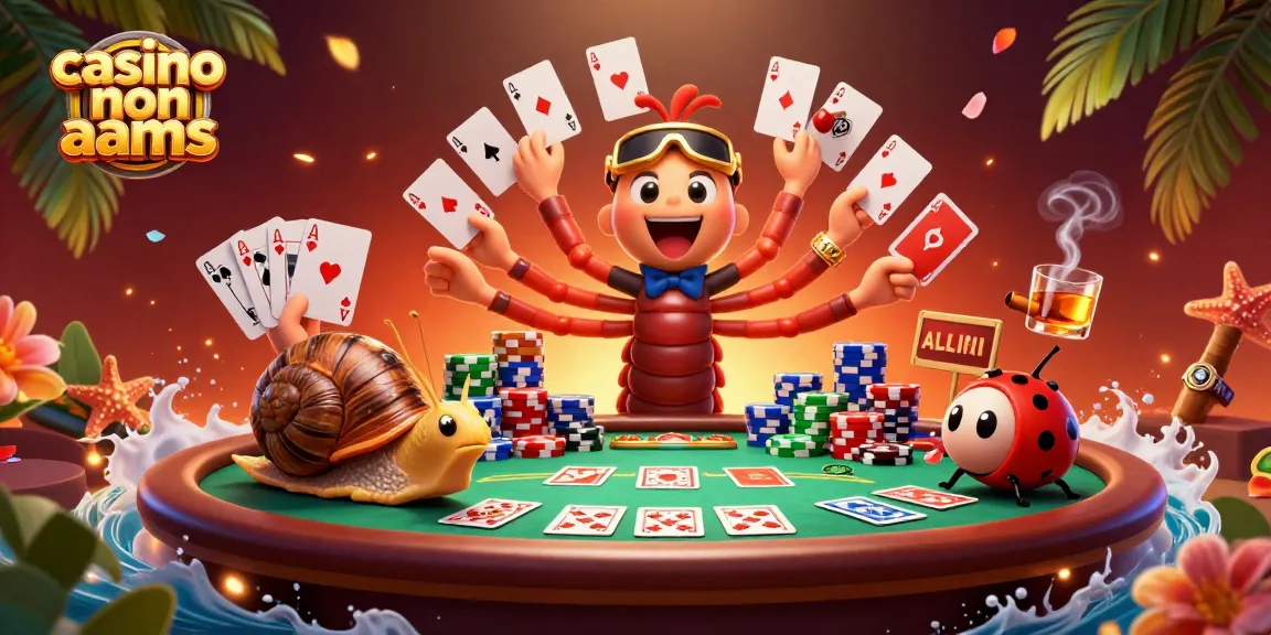Gioca con i casino non AAMS ammirando un dealer unico e divertente con carte e gettoni