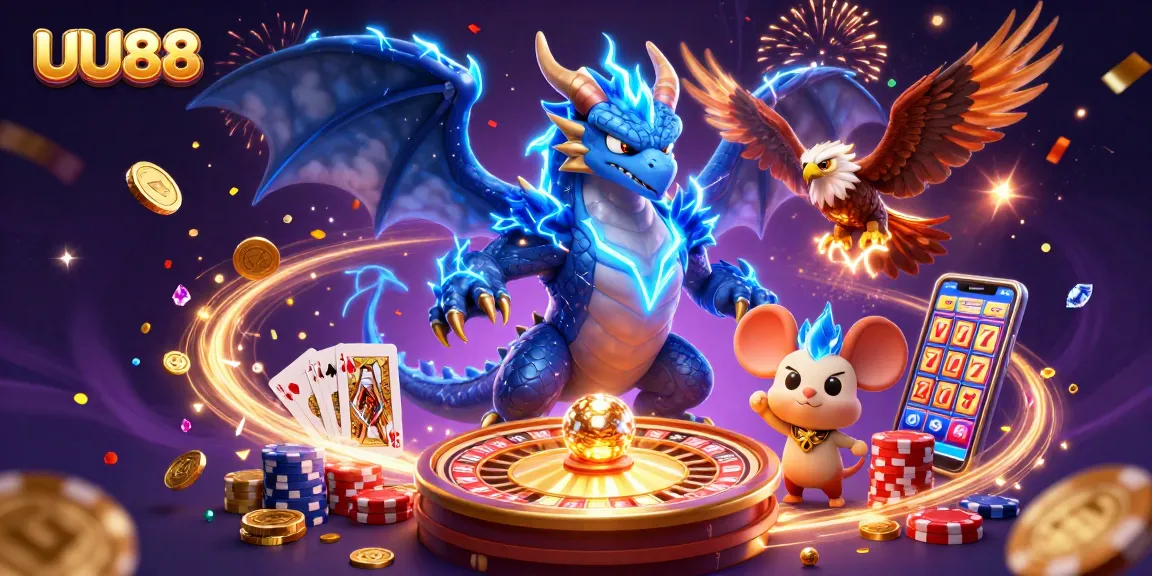 Join the excitement at UU88 with festive gaming elements, dynamic characters, and sparkling treasures.