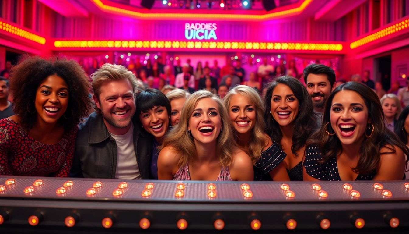 Baddies USA season vibrant reunion episode with dynamic cast and lively stage atmosphere.