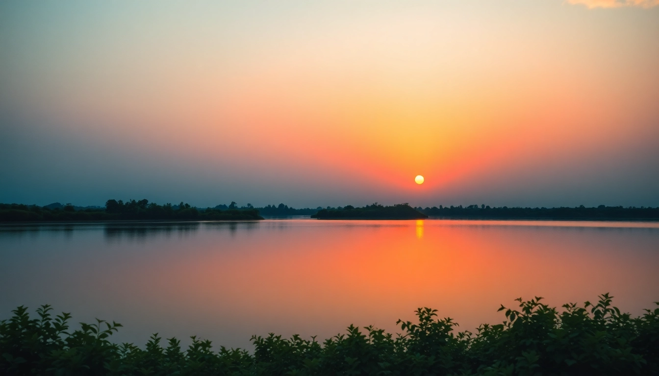 Beeld van eeuwigheid.nl met een serene weergave van een eindeloze horizon en een rustige reflectie in een meer.