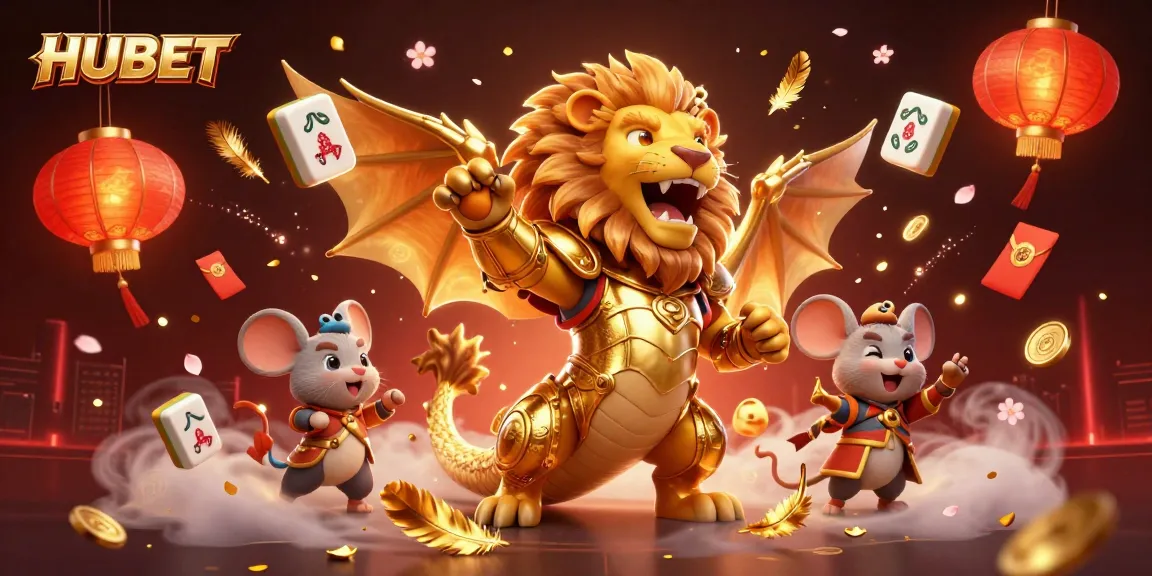 Experience the excitement of HUBET's casino games with vibrant characters and dynamic elements.
