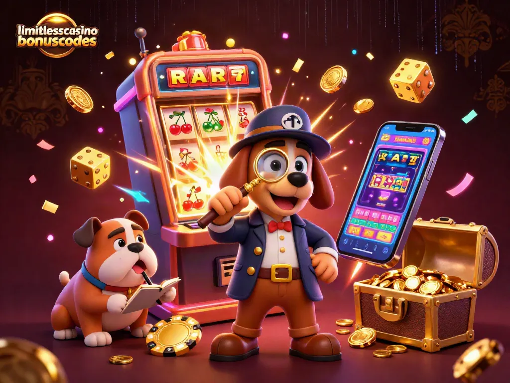 Experience limitlesscasinobonuscodes with exciting casino games and bonuses in this vibrant 3D scene.