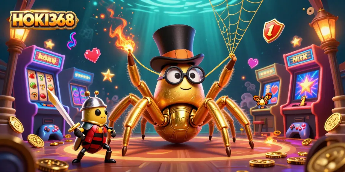 Experience the excitement of winning with HOKI368 in this vibrant 3D casino-themed illustration.