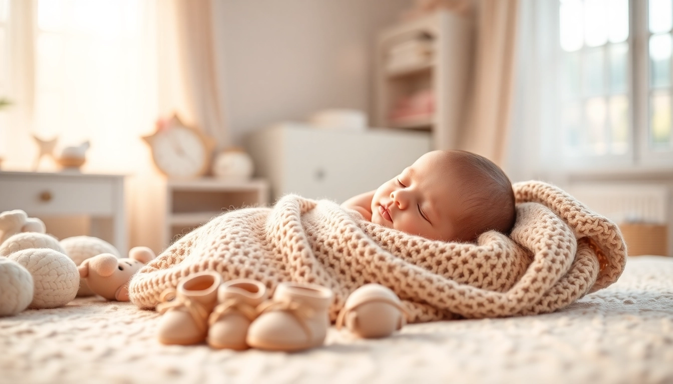 Photograph of a peaceful newborn, showcasing work of a newborn photographer Tillsonburg in a cozy setting.