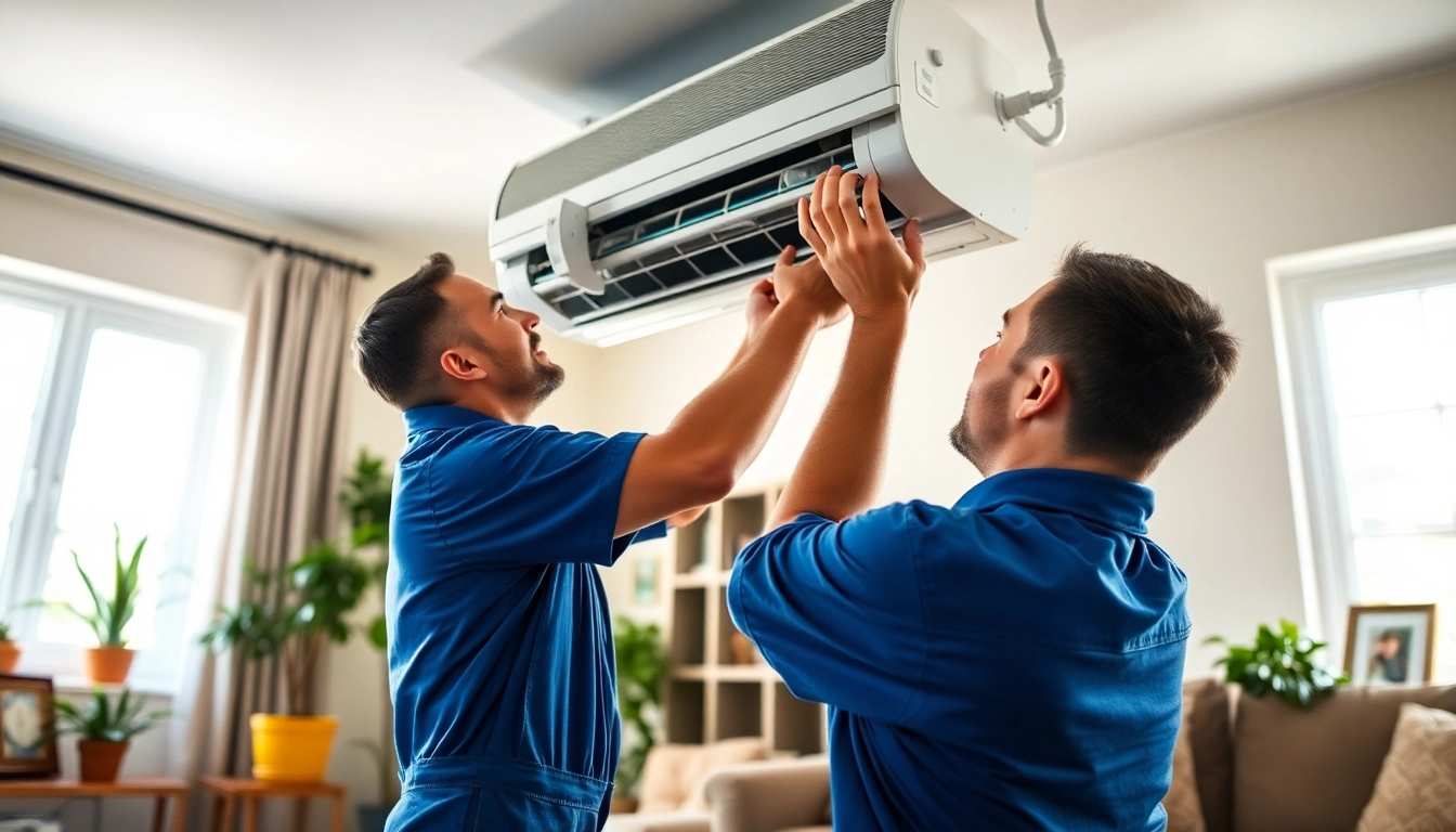 AC replacement stormville: HVAC technician installing new air conditioning unit with care.