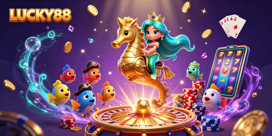 Spin to win with LUCKY88's enchanted mermaid casino adventure full of vibrant treasures.