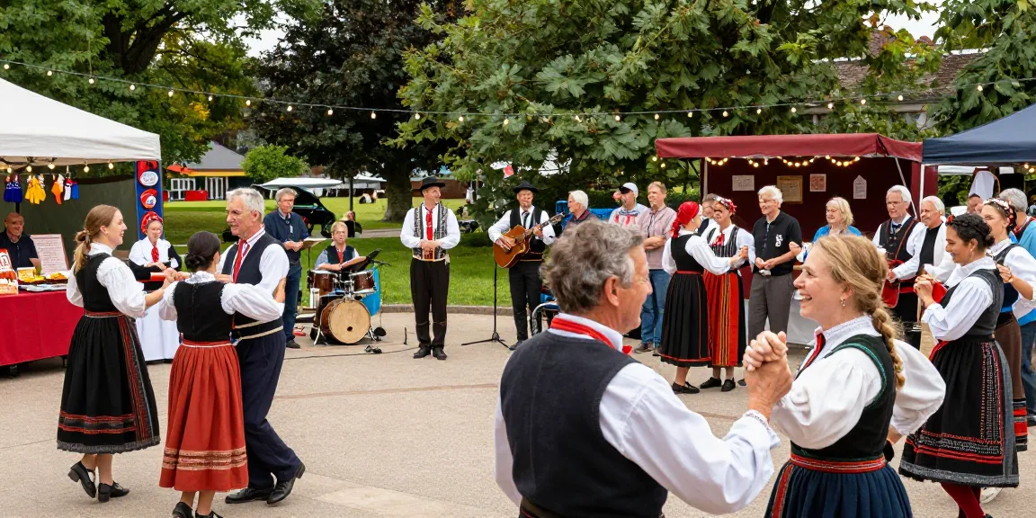 Engaging cultural celebration scene highlighting M98 สล๊อตเว็บตรง and traditional Breton activities.
