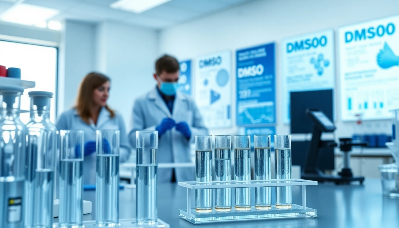 Researching DMSO com properties and applications in a scientific laboratory setting.